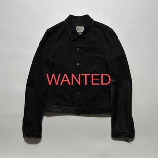 ヘルムートラング(HELMUT LANG)のHelmut lang レザー切替 デニムジャケット(Gジャン/デニムジャケット)