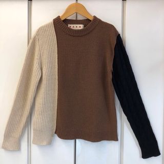 マルニ(Marni)の美品 MARNI 2020 カラーブロック カシミヤニット セーター(38)(ニット/セーター)