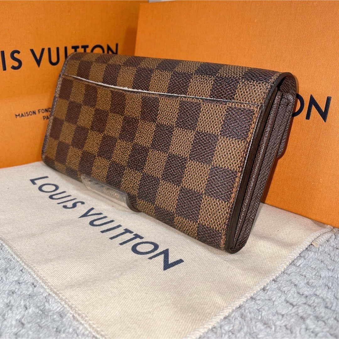 美品Louis Vuittonルイヴィトン　ダミエポルトフォイユサラ長財布