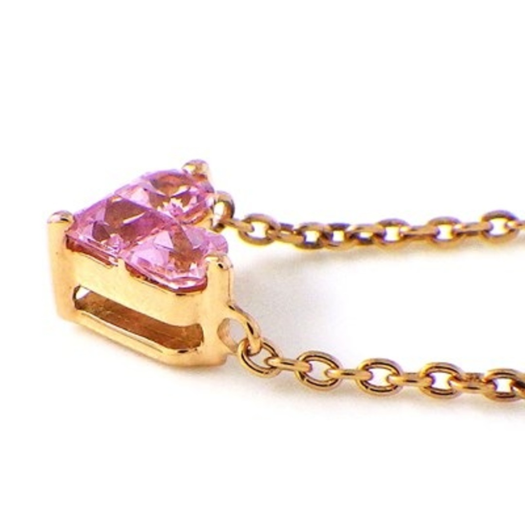 スタージュエリー STAR JEWELRY ネックレス ミステリアス ハート ピンクサファイア 計0.25ct K18PG 【中古】