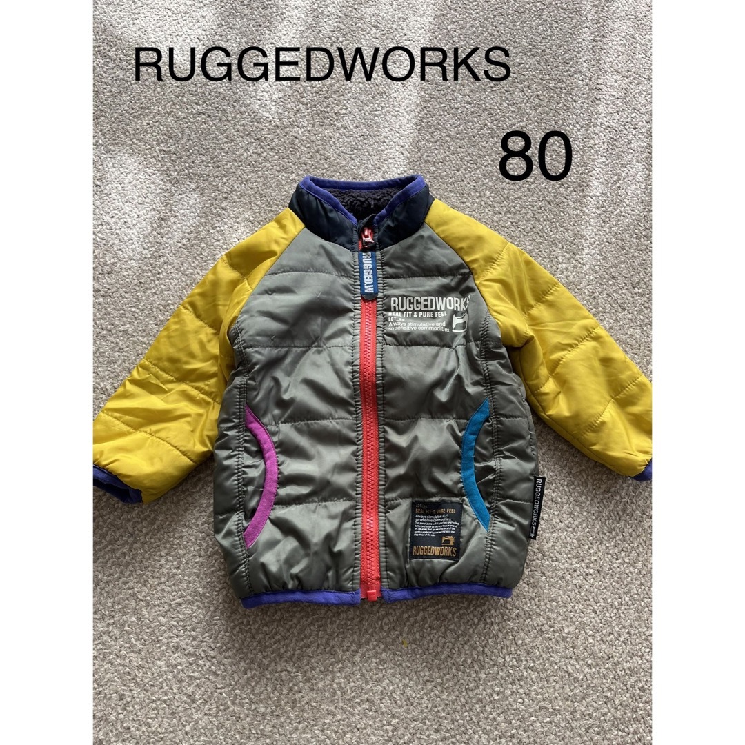 RUGGEDWORKS(ラゲッドワークス)のRUGGEDWORKS♡ラゲッドワークス　アウター　裏地モコモコ　80サイズ キッズ/ベビー/マタニティのベビー服(~85cm)(ジャケット/コート)の商品写真