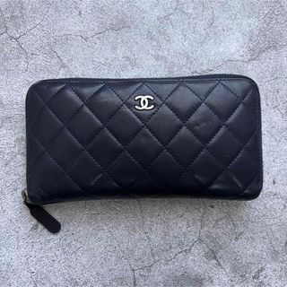 CHANEL シャネル ラムスキン 二つ折り 折り財布 キャビアスキン