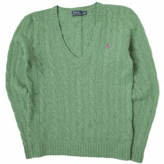 ラルフローレン♡ シルク混Ｖネックwoolセーター　ワンポイント刺繍polo