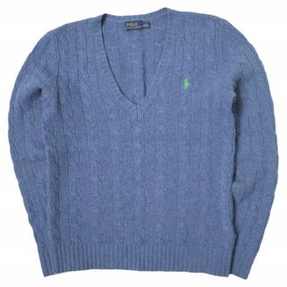 ラルフローレン♡ シルク混Ｖネックwoolセーター　ワンポイント刺繍polo