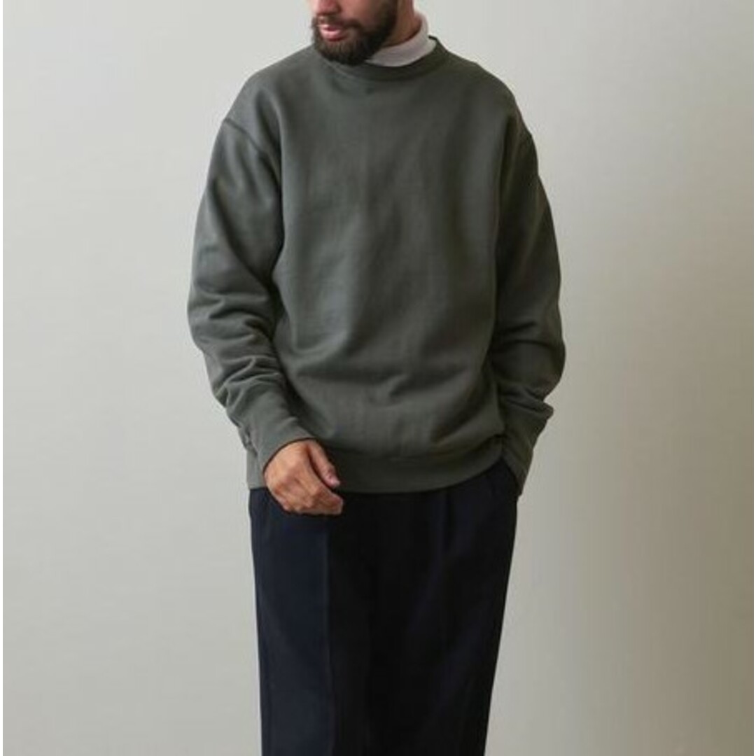 steven alan(スティーブンアラン)のSteven Alan スティーブンアラン 日本製 COTTON CREW NECK SWEAT - BOLD 裏起毛 クルーネックスウェット 8112-241-0344 XL OLIVE トレーナー プルオーバー トップス【中古】【Steven Alan】 メンズのトップス(スウェット)の商品写真