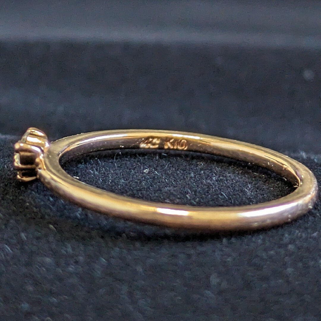 4℃(ヨンドシー)の4℃ハートダイヤリングK10PGピンクゴールド0.8g レディースのアクセサリー(リング(指輪))の商品写真