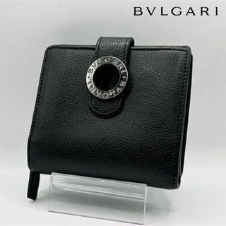 美品 BVLGARI レザー 二つ折り財布 コローレ ラウンドジップ ブラック