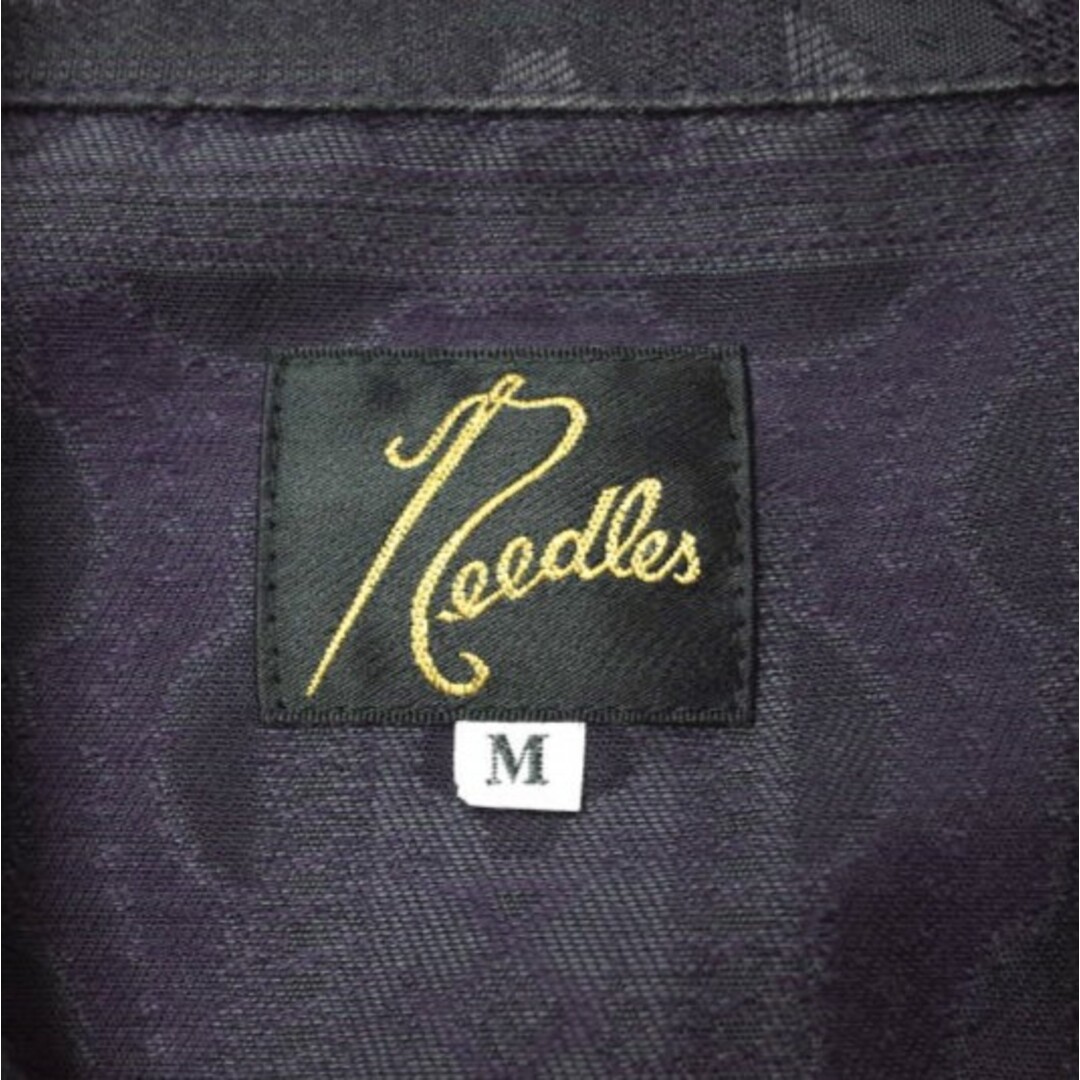 Needles(ニードルス)のNeedles ニードルス 23SS 日本製 Cabana Shirt -C/PE Ethnic Jq. エスニックジャガード カバナシャツ MR093 M グレー 半袖 オープンカラー 開襟 トップス【中古】【Needles】 メンズのトップス(シャツ)の商品写真