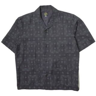 ニードルス(Needles)のNeedles ニードルス 23SS 日本製 Cabana Shirt -C/PE Ethnic Jq. エスニックジャガード カバナシャツ MR093 M グレー 半袖 オープンカラー 開襟 トップス【中古】【Needles】(シャツ)