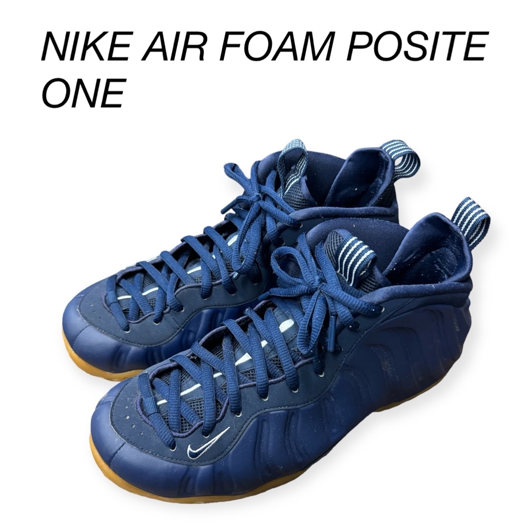 NIKE AIR FOAM POSITE ONE 27cm NAVYpkg