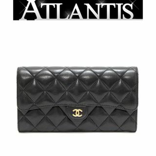 CHANEL、長財布、黒