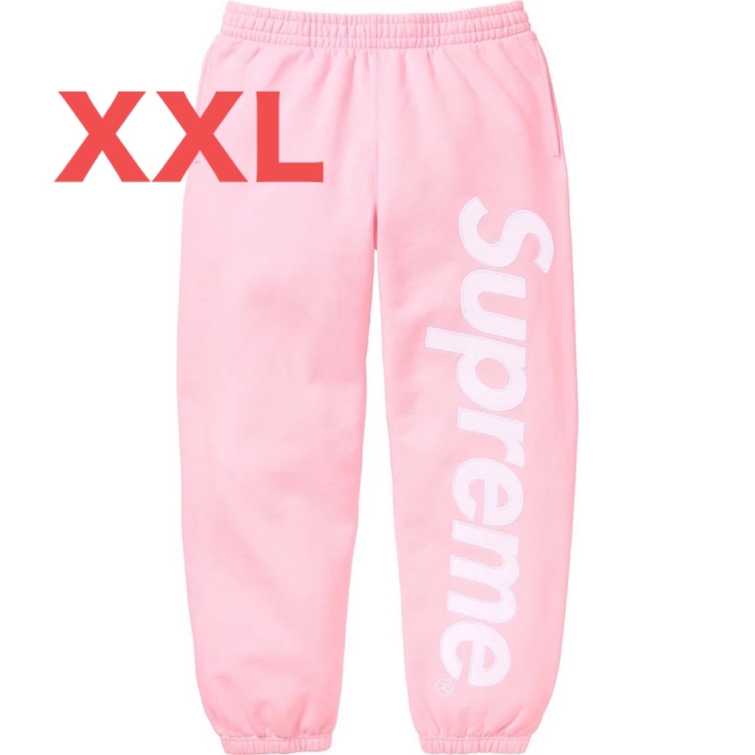 Supreme Satin Appliqu Sweatpant pink XXL