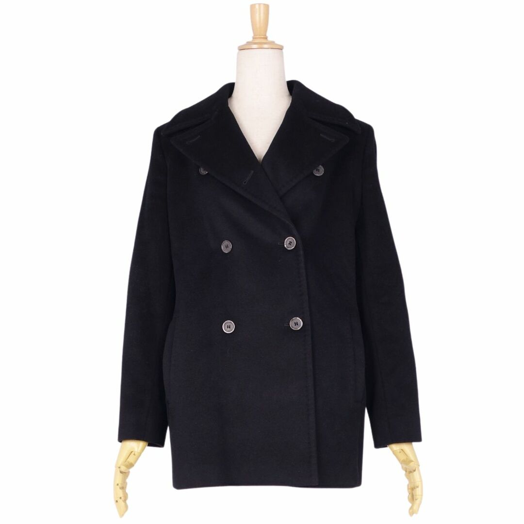 マックスマーラ Max Mara コート Pコート ダブルブレスト 無地 ウール アウター レディース JI38 USA4 FB36(S相当) ブラック マックスマーラ Max Mara コート Pコート ダブルブレスト 無地 ウール アウター レディース JI38 USA4 FB36(S相当) ブラック