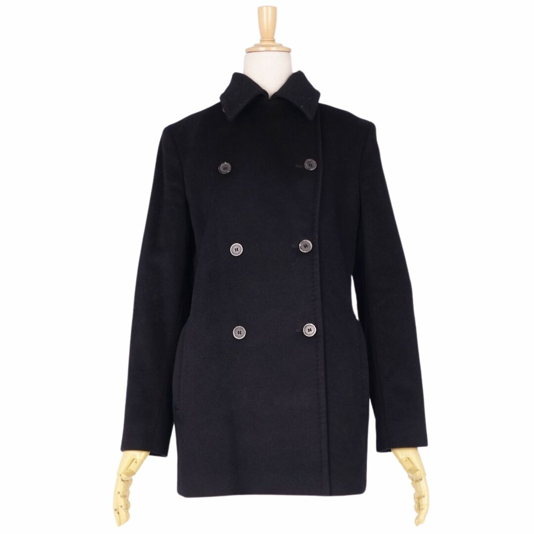 マックスマーラ Max Mara コート Pコート ダブルブレスト 無地 ウール アウター レディース JI38 USA4 FB36(S相当) ブラック マックスマーラ Max Mara コート Pコート ダブルブレスト 無地 ウール アウター レディース JI38 USA4 FB36(S相当) ブラック