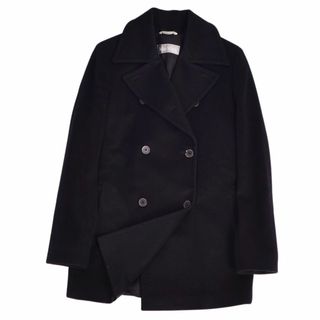 マックスマーラ(Max Mara)のマックスマーラ Max Mara コート Pコート ダブルブレスト 無地 ウール アウター レディース JI38 USA4 FB36(S相当) ブラック(ピーコート)