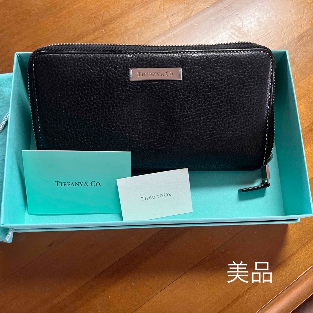 Tiffany u0026 Co.ティファニー 長財布 ラウンドファスナー レザー-