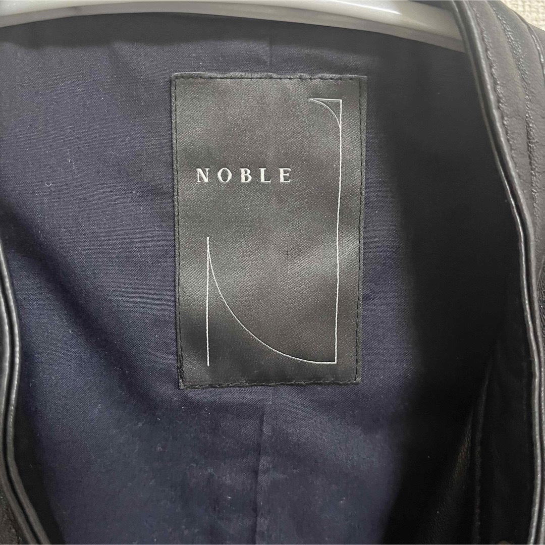 Spick and Span Noble(スピックアンドスパンノーブル)のSpick & Span NOBLE 黒本革 ソフトラムレザーライダースブルゾン レディースのジャケット/アウター(ライダースジャケット)の商品写真