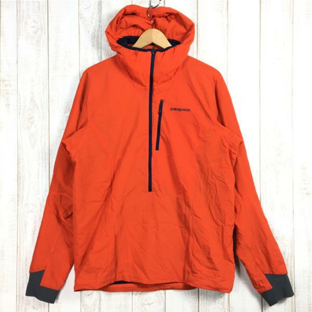 MENs L  パタゴニア ナノエア ライト フーディ NANO AIR LIGHT HOODY フルレンジ インサレーション ジャケット プルオーバー PATAGONIA 84280 オレンジ系微口元付近腹部に微細な汚れ傷