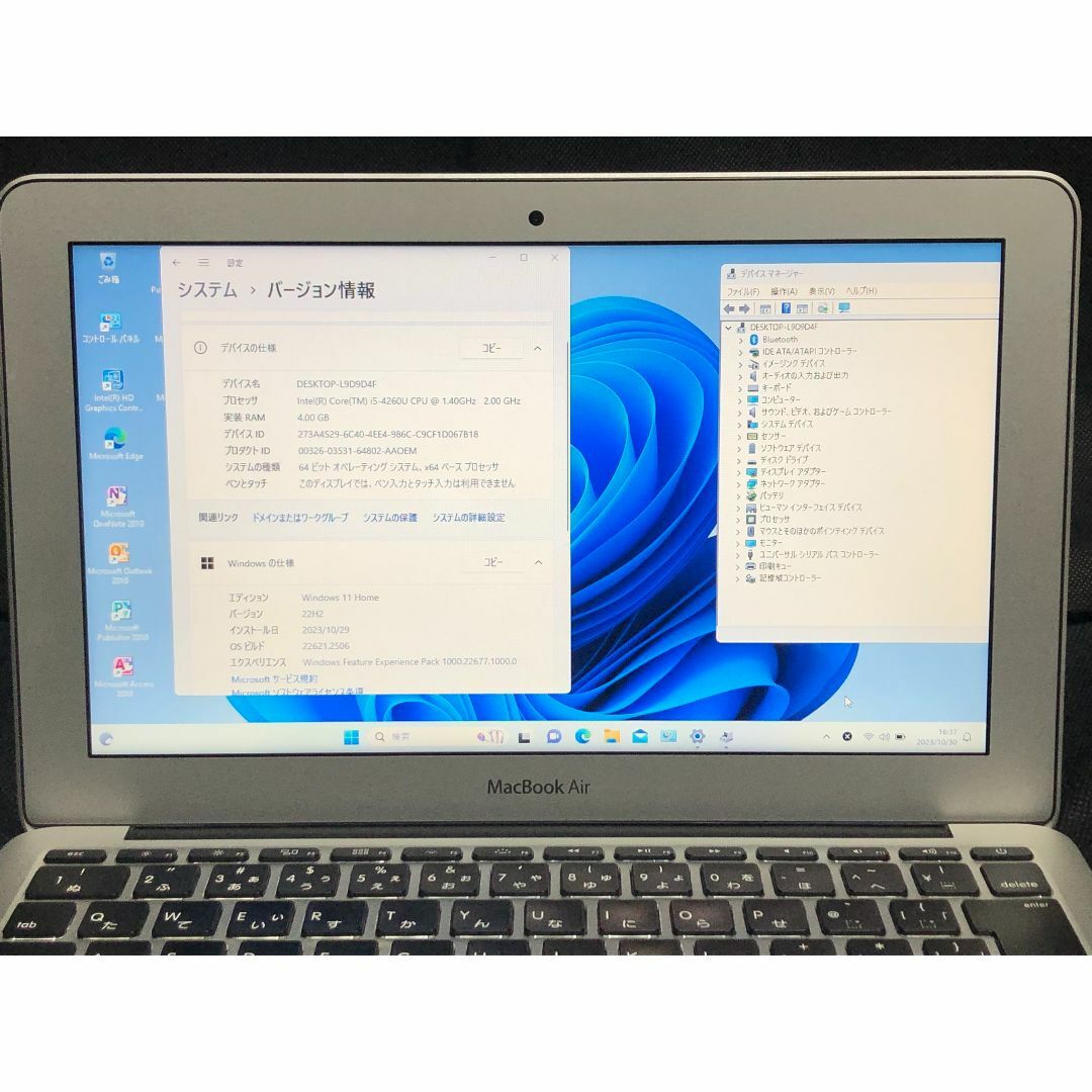 Early2014/SSD256 MacBookAir Office Win11