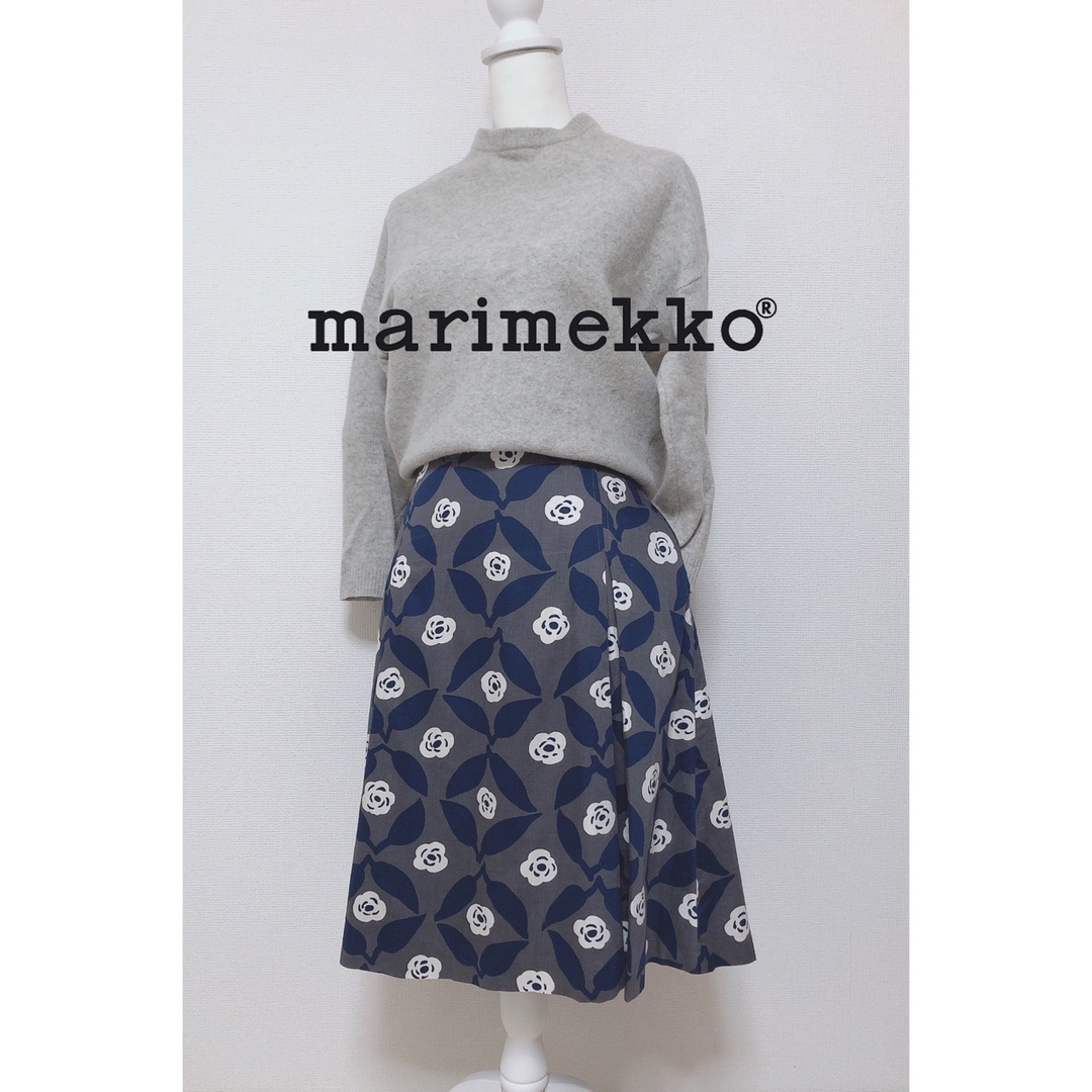 超希少【marimekko】1970s Poppy タックフレアスカート