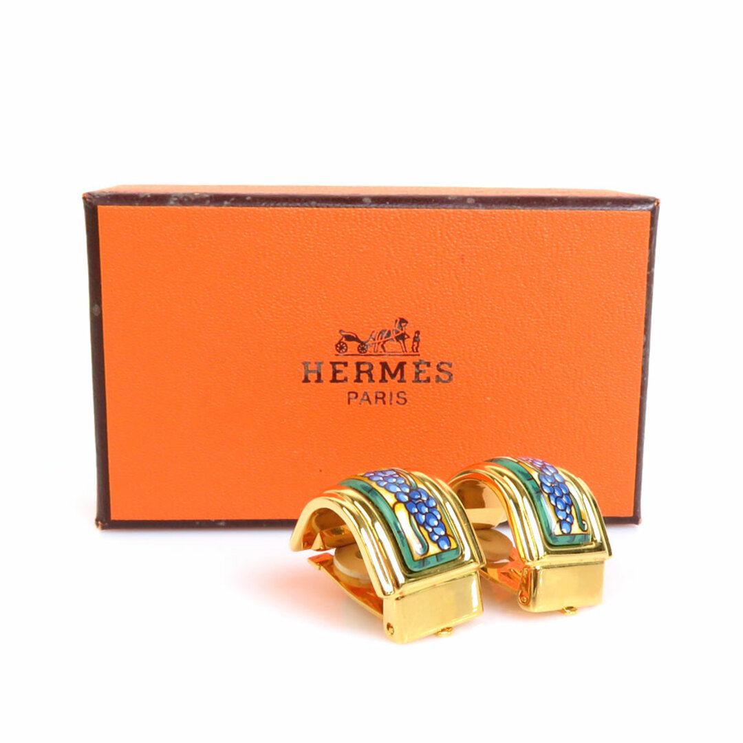 Hermes(エルメス)のエルメス HERMES イヤリング 七宝焼き メタル/エナメル ゴールド/マルチカラー レディース 送料無料【中古】 e57174g レディースのアクセサリー(イヤリング)の商品写真