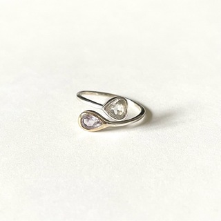 Crystal Quartz & Amethyst silver ring(リング(指輪))