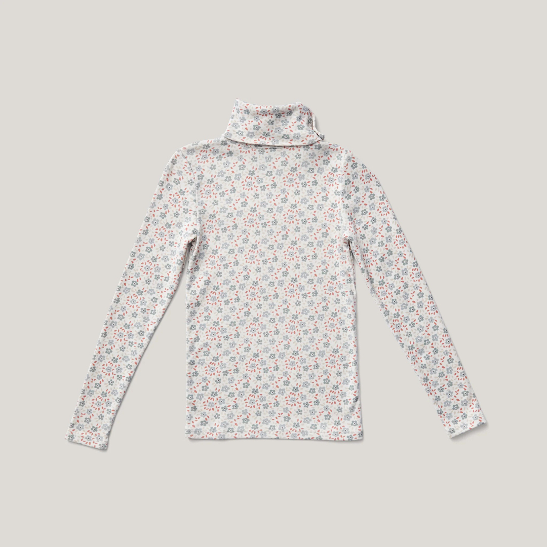 Soor ploom Snap Turtleneck, Meadow Print-