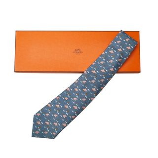 エルメス(Hermes)のエルメス アニマル 総柄 ネクタイ シルク メンズ HERMES 【1-0123891】(ネクタイ)