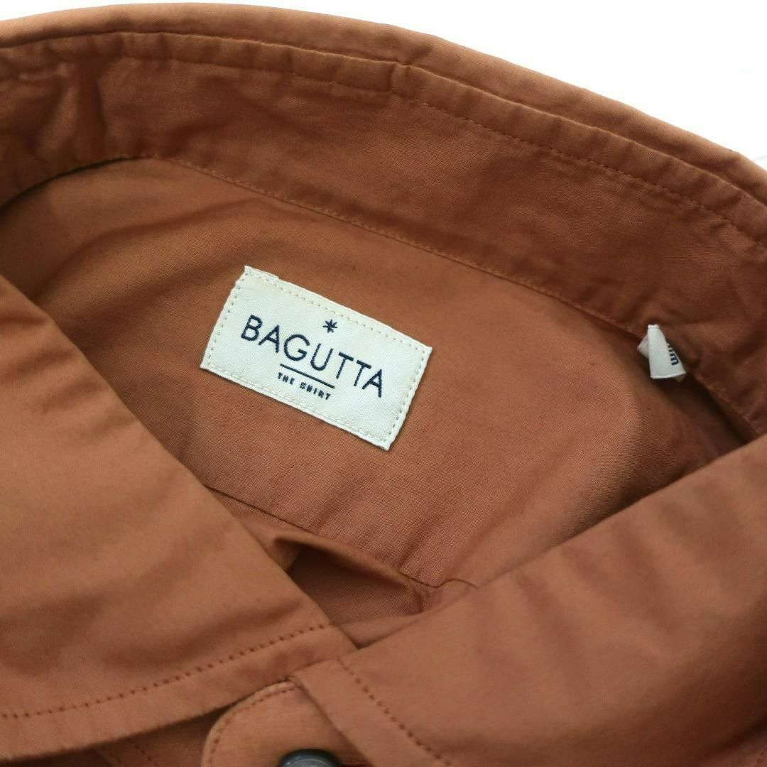 BAGUTTA - 新品 BAGUTTA 最高級ドレスシャツ オレンジブラウン 細身