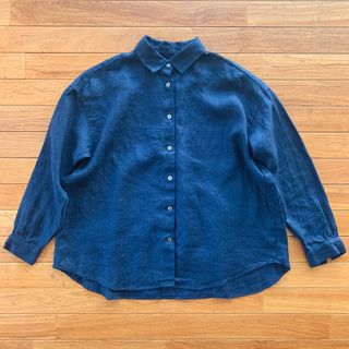 ネストローブ(nest Robe)のnest Robe インディゴ起毛リネン ブラウス ネストローブ シャツ(シャツ/ブラウス(長袖/七分))