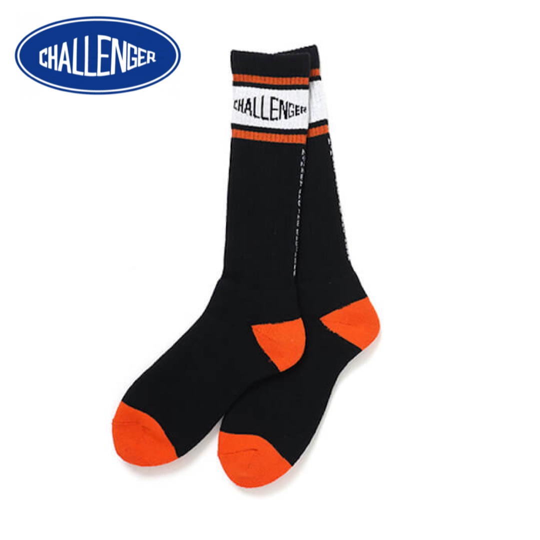 チャレンジャー　CHALLENGER 「LOGO SOCKS」　ソックス　BK メンズのレッグウェア(ソックス)の商品写真