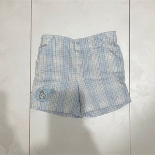 ディズニー(Disney)の⚠︎USED⚠︎ とんすけ チェック ブルー Disneybaby 80cm(パンツ)