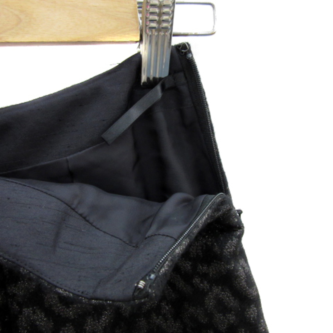 ANAYI(アナイ)のアナイ フレアスカート ギャザースカート ヒョウ柄 レオパード柄 36 黒 レディースのスカート(ひざ丈スカート)の商品写真