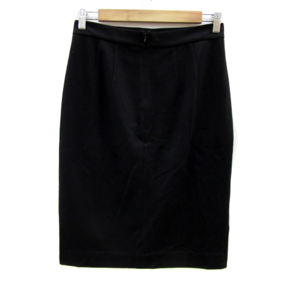 DKNY(ダナキャランニューヨーク)のダナキャランニューヨーク タイトスカート ミモレ丈 ゴートレザー 2 黒 カーキ レディースのスカート(ひざ丈スカート)の商品写真