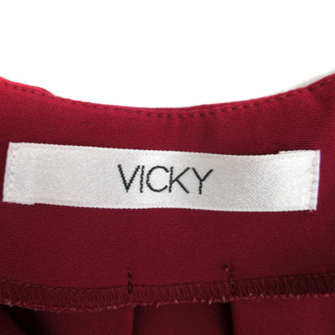 VICKY(ビッキー)のビッキー VICKY カットソー 長袖 Vネック 2 パープル 紫 レディースのトップス(カットソー(長袖/七分))の商品写真