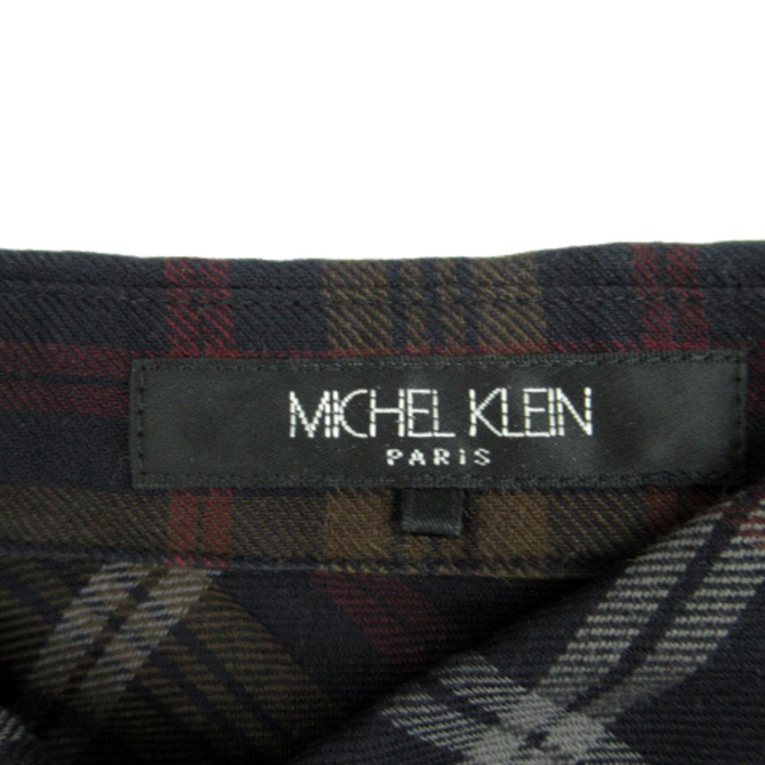 MICHEL KLEIN(ミッシェルクラン)のミッシェルクラン カジュアルシャツ 長袖 チェック柄 40 マルチカラー 紺 レディースのトップス(シャツ/ブラウス(長袖/七分))の商品写真