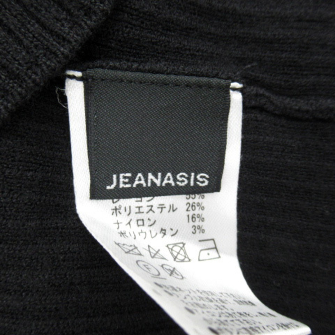 JEANASIS(ジーナシス)のジーナシス JEANASIS カーディガン Vネック リブ F 黒 ブラック レディースのトップス(カーディガン)の商品写真