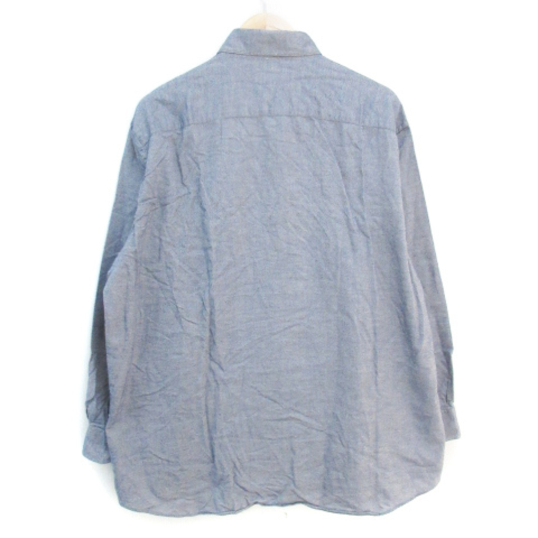 ジョセフアブード カジュアルシャツ 長袖 総柄 大きいサイズ 3L 紺 白 ...