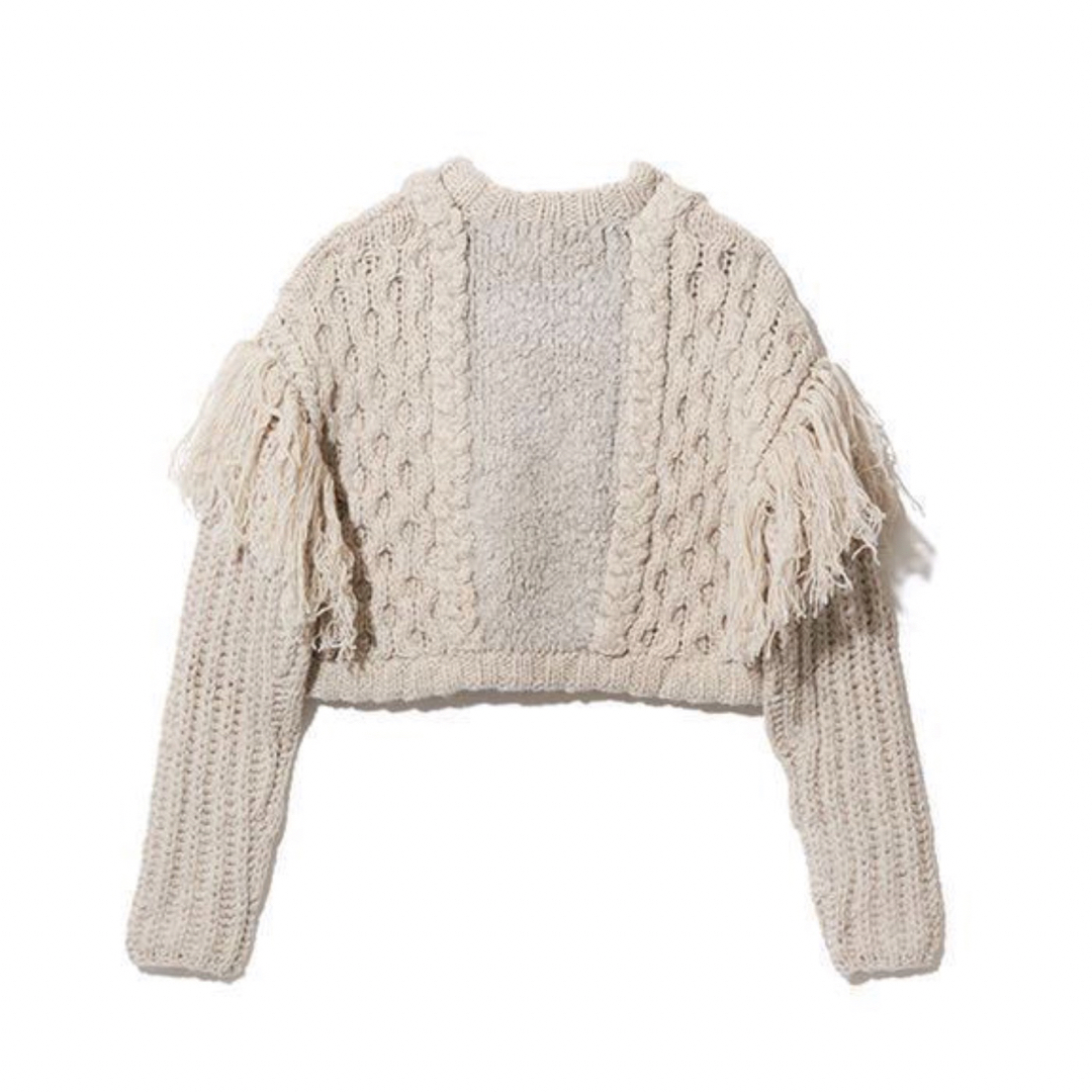 Combination Wool Cable Knit Top