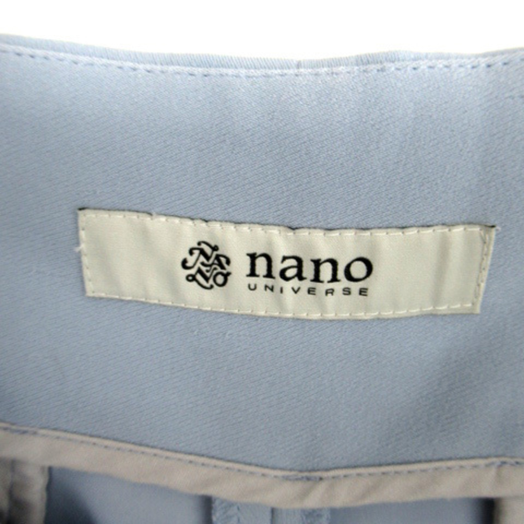 nano・universe(ナノユニバース)のナノユニバース ワイドパンツ ロング丈 ベルト付き 38 ライトブルー レディースのパンツ(その他)の商品写真