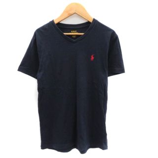 ポロラルフローレン(POLO RALPH LAUREN)のポロ ラルフローレン Tシャツ カットソー 半袖 Vネック ロゴ刺繡 無地 XS(Tシャツ(半袖/袖なし))