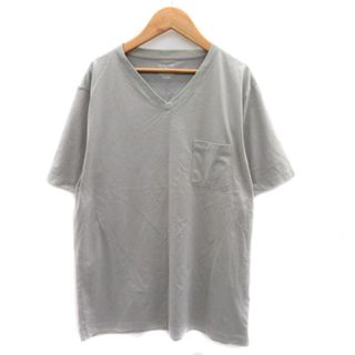 グローバルワーク(GLOBAL WORK)のグローバルワーク Tシャツ カットソー 半袖 Vネック 無地 大きいサイズ XL(Tシャツ/カットソー(半袖/袖なし))