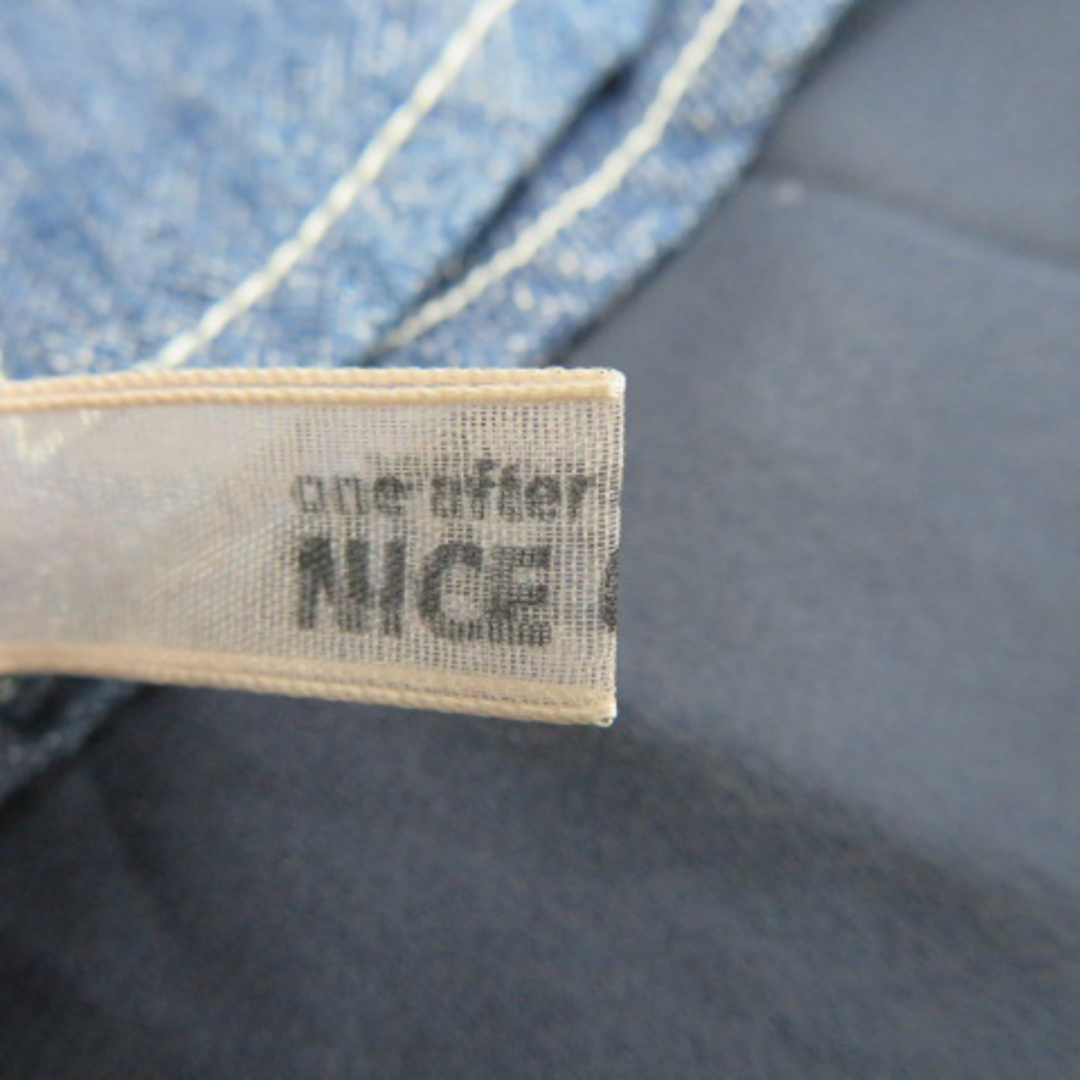 NICE CLAUP(ナイスクラップ)のナイスクラップ フレアスカート デニムスカート ロング丈 ウエストベルト付き レディースのスカート(ロングスカート)の商品写真