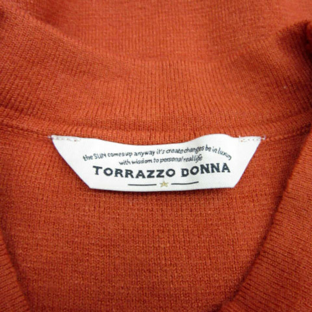TORRAZZO DONNA(トラッゾドンナ)のトラッゾドンナ ワンピース 長袖 ロング丈 ラウンドネック レース オレンジ レディースのワンピース(ロングワンピース/マキシワンピース)の商品写真