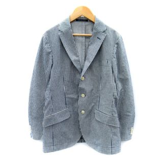 ユナイテッドアローズグリーンレーベルリラクシング(UNITED ARROWS green label relaxing)のグリーンレーベルリラクシング テーラードジャケット ストライプ柄 44 ■MO(テーラードジャケット)