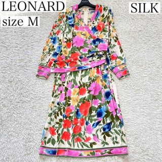 LEONARD - レオナール ドレス ワンピース シルク ジャージー 花柄 総柄