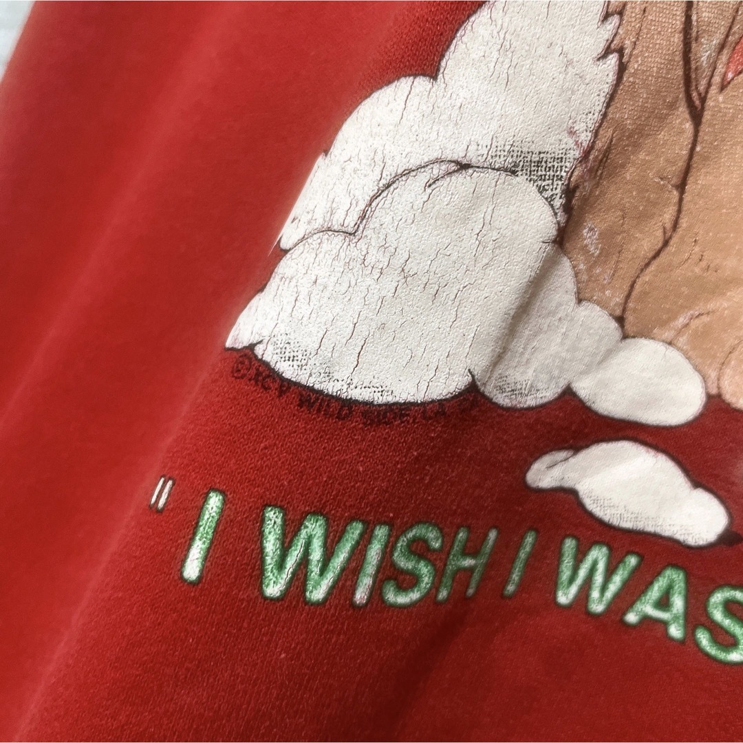 JERZEES(ジャージーズ)のJERZEES　スウェット　レッド　クリスマス　ルドルフ　赤鼻のトナカイ　90s メンズのトップス(スウェット)の商品写真
