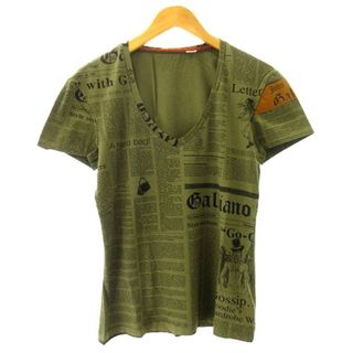 ジョンガリアーノ(John Galliano)のジョンガリアーノ JOHN GALLIANO Vネック Tシャツ S STK(Tシャツ/カットソー(半袖/袖なし))