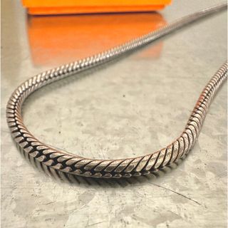 HERMES - HERMES エルメス スネークチェーン ネックレスの通販 HERMES - HERMES エルメス スネークチェーン ネックレスの通販
