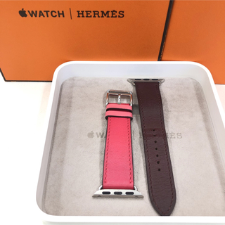 アップルウォッチ(Apple Watch)のApple純正品 HERMES レザーベルト Apple Watch 40mm用(その他)